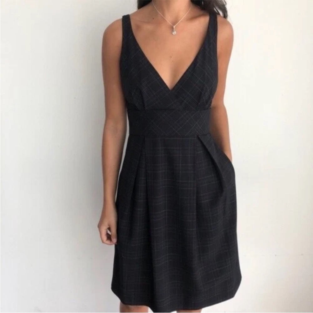 Black Dress MOULINETTE SOEURS SCOTLAND YARD FROCK SIZE 8 Plaid School Girl